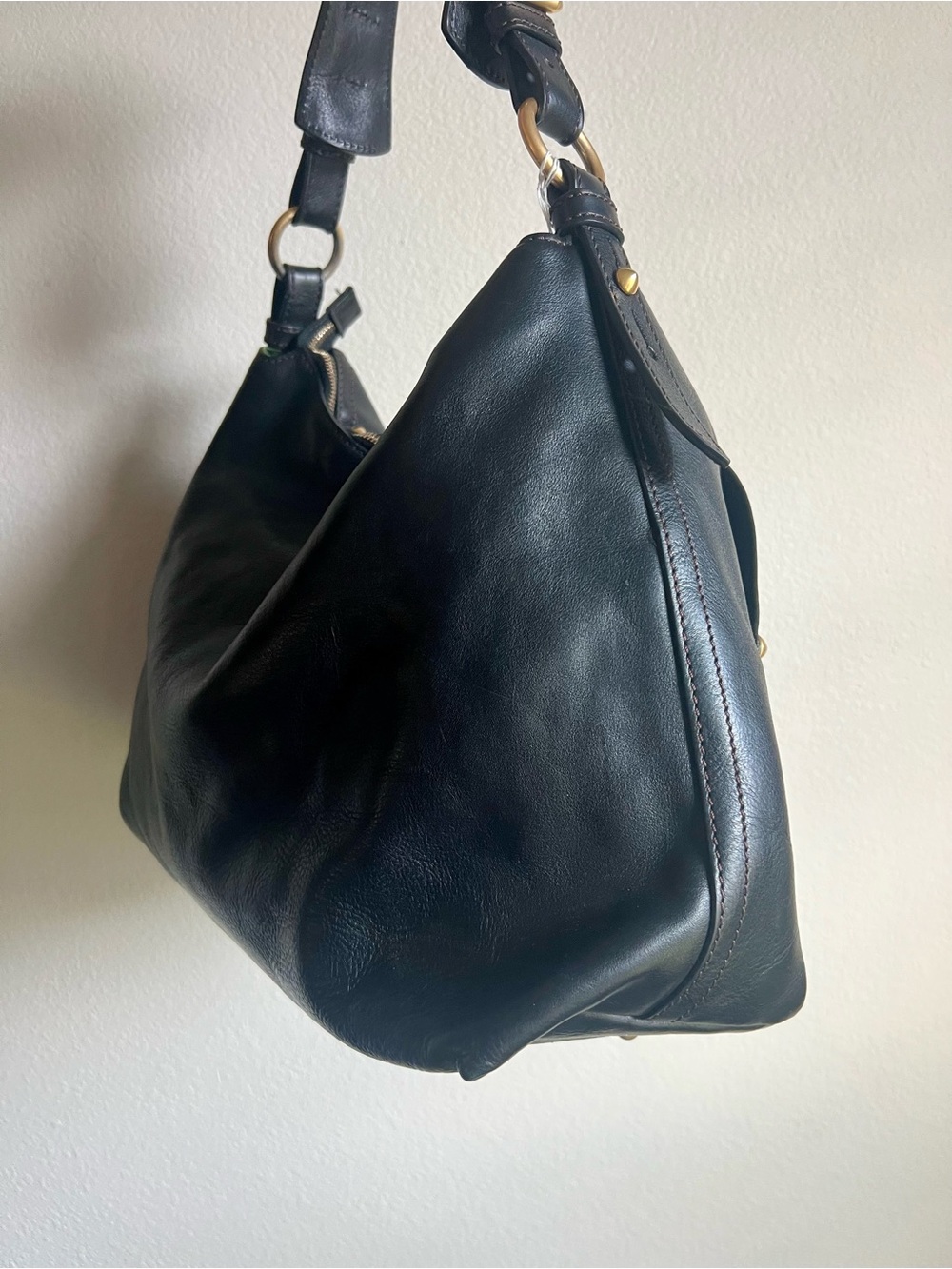 Dooney & Bourke Black Florentine Kingston Leather Hobo Bag - Picture 4 of 15